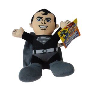 Toy Factory DC Super Friends Superman Black Suit Plush Soft Toy  Boys 8 inch